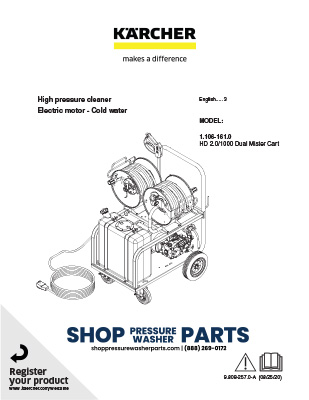 Karcher HD 2 0 1000 Dual Mister Cart Manual SPWP