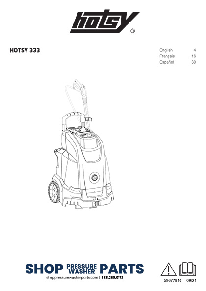 Hotsy 333 Operator Manual