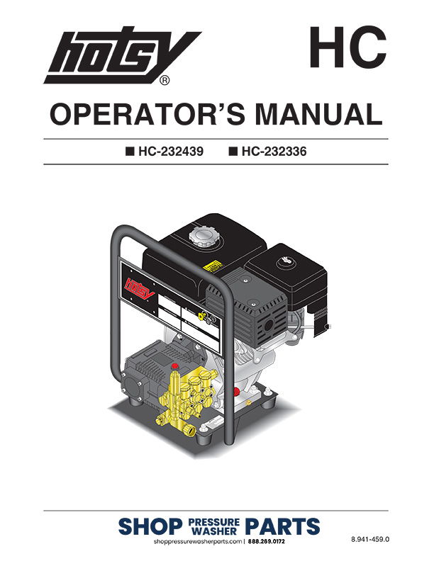Hotsy HC Series Operator Manual