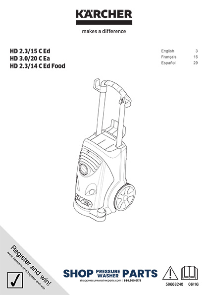 Karcher HD Special Class Operator Manual