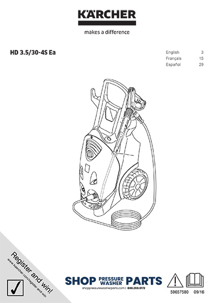 Karcher HD Super Class Pressure Washer Manual | SPWP.com