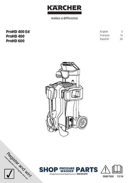 Karcher Pro HD Operator Manual