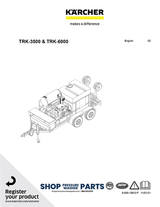Karcher TRK-3500 & TRK-6500 Operator Manual