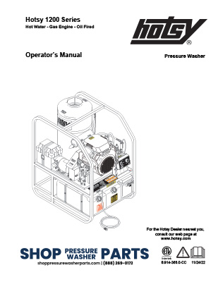 Hotsy 1200 Series Operator's Manual