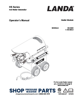 Landa HS Series Operator's Manual