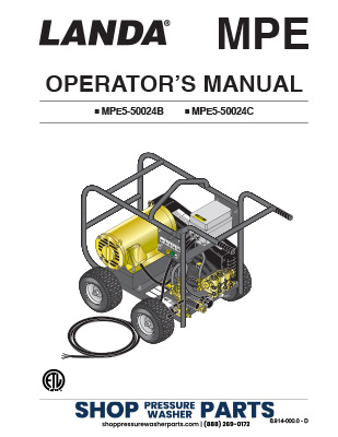 Landa MPE Series Operator's Manual