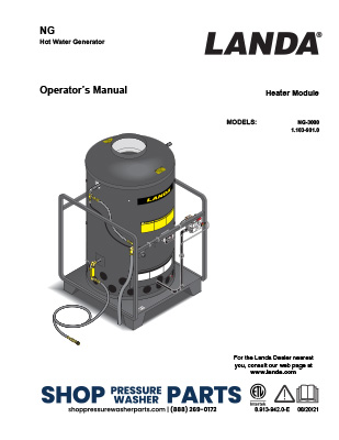 Landa NG Heater Operator's Manual