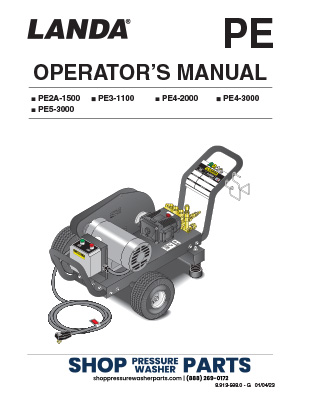 Landa PE Series Operator's Manual