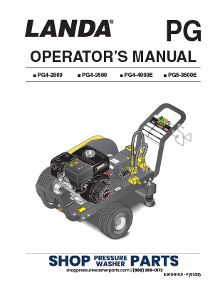 Landa PG Series Operator's Manual