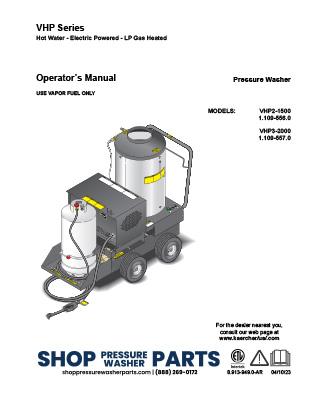 Landa VHP Series Operator's Manual