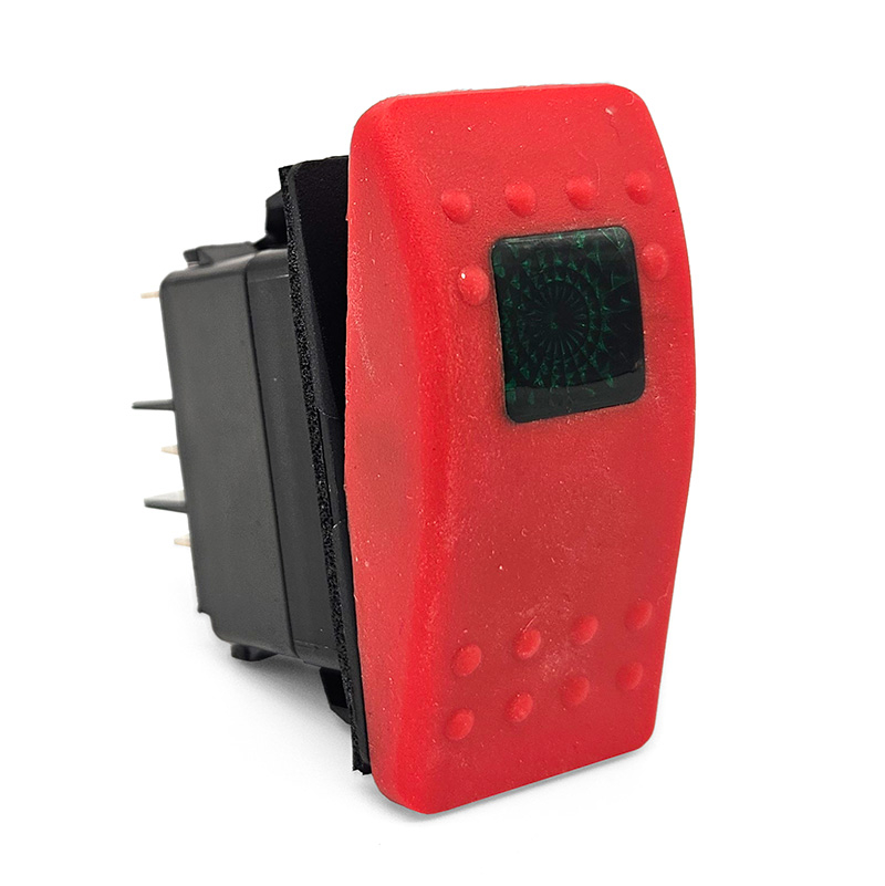 Rocker Switch, Red Light 3-Pos Carling, 15/10 Amps