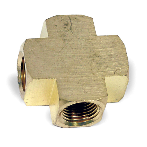 Cross, 1/4" Brass