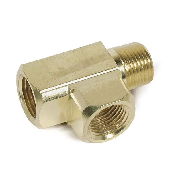 Street Tee, 1/4" Brass