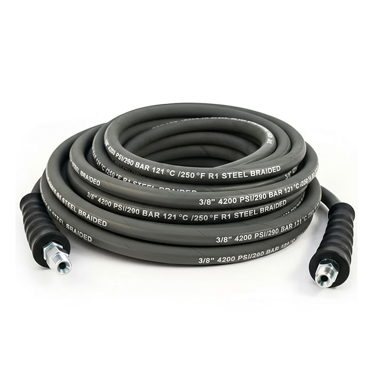 Non-Marking Hose, Gray 3/8" ID, 4200 PSI 1-Wire, SWxSO