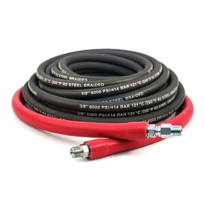 Non-Marking Hose, Gray, 50 ft. x 3/8", 6000 PSI 2-Wire, SWxSO