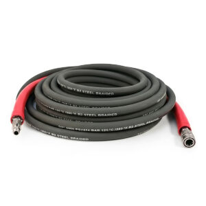 Non-Marking Hose, Gray 3/8" ID, 6000 PSI 2-Wire, Quick Connect