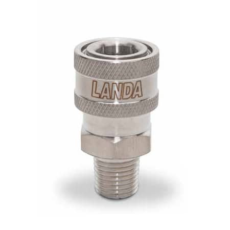 Landa Stainless Steel Coupler 1/4 inch MPT - 9.114-621.0