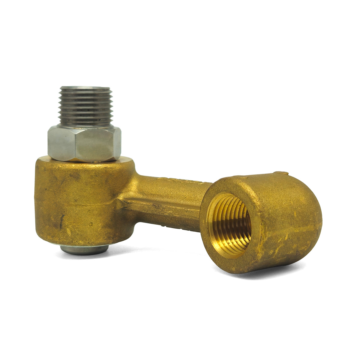 Extended Hose Reel Swivel, MPT x FPT, 5000 PSI Brass, Legacy - Image 2