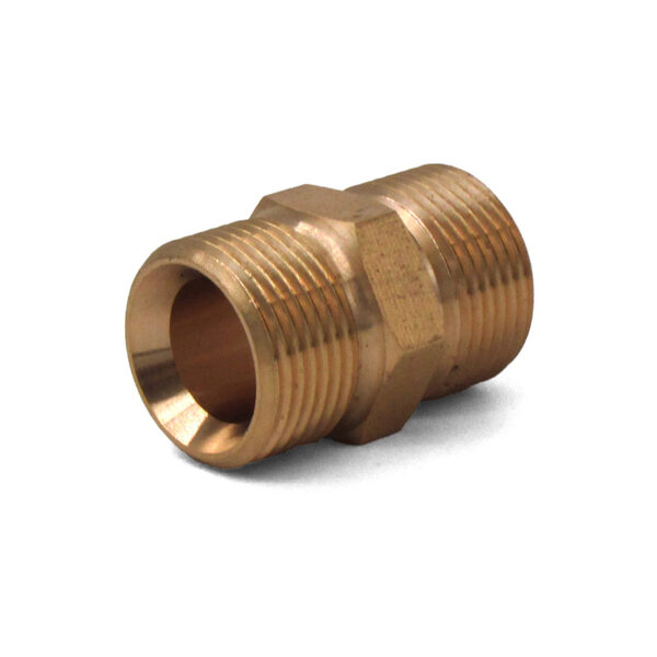 M22 M x M22 M Brass Twist Coupler Plug - MTM 24.0024